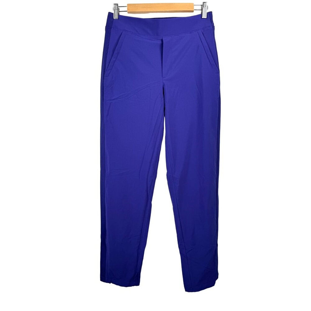 ATHLETA Brooklyn Lined Pant Size 4 Purple athleisure straight leg